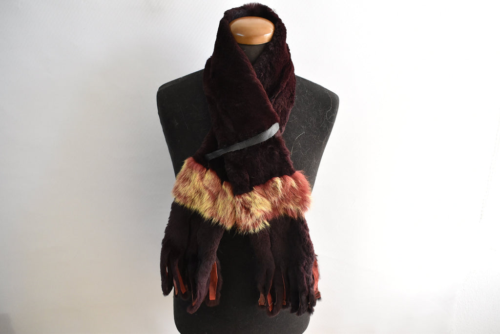 Fur Scarf | Rex rabbit Fur scarf | Women Fur Scarf
