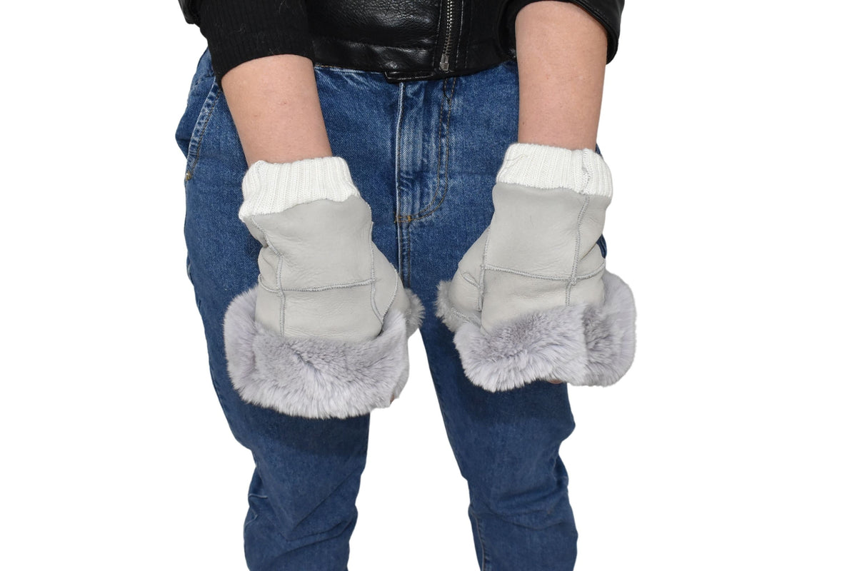 Fingerless Shearling Mittens | Shearling Gloves | Women Sheepskin Fingerless Gloves | Gift For all