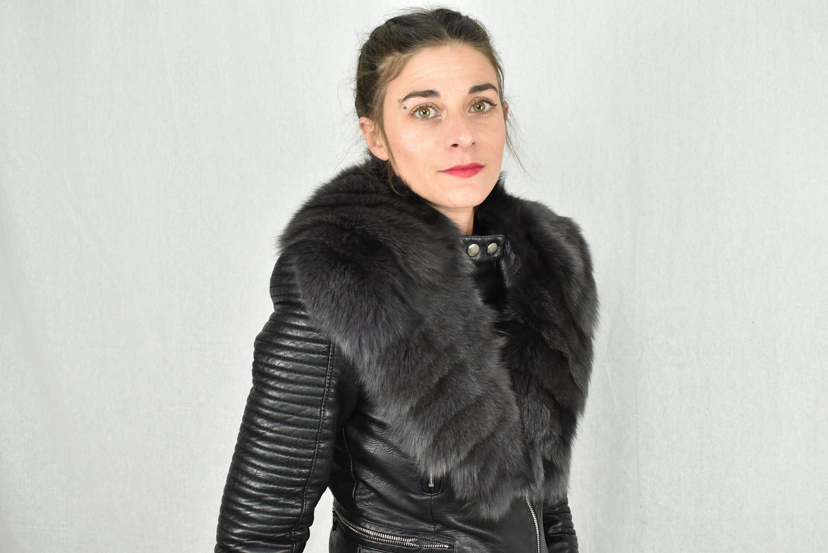 Fox Fur Collar | Detachable Fur Collar | Gray Fur Collar | Fur Scarf  | Luxury Gift For Women