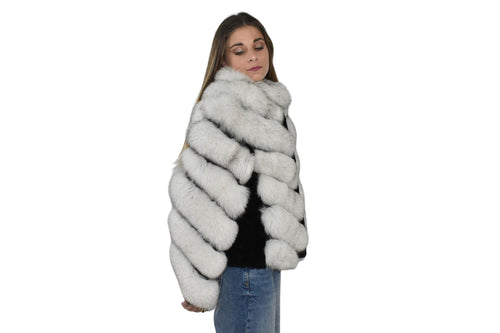 Amazing Fox Fur Jacket with shearling Fur |  White Fur Jacket | Luxury Gift For Women Fox Fur jacket | New Style Fox Jacket