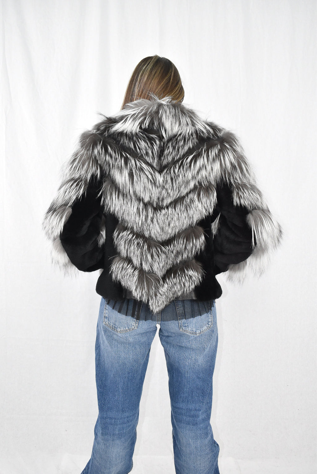 Amazing Fox Fur Jacket with shearling Fur | Silver Fur Jacket | Luxury Gift For Women Fox Fur jacket | New Style Fox Jacket