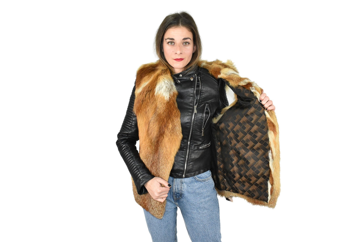 Gorgeous Canadian Fox Fur Vest | Fox Fur Vest | Warm Fur vest Made of Canadian Fox Skins | Gift For Her
