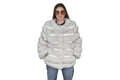 Fox Fur Jacket | White Fox Jacket | Flyffu Fur Jacket / Fur Jacket With Fox And leather Stripes