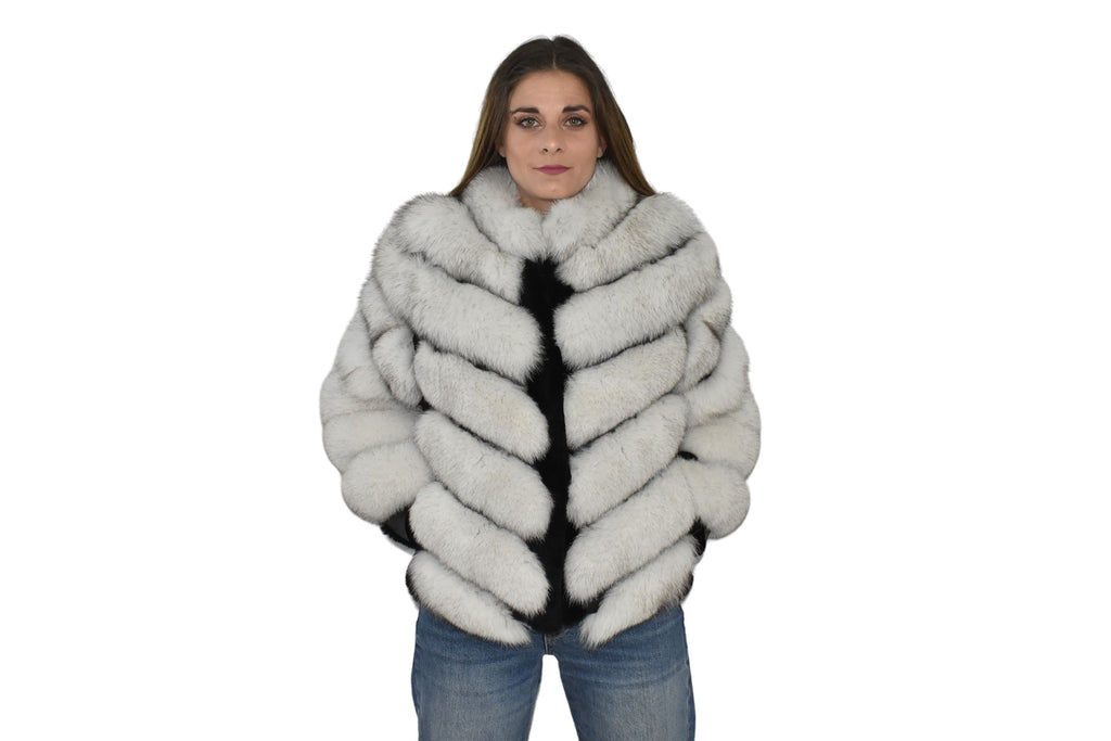 Amazing Fox Fur Jacket with shearling Fur |  White Fur Jacket | Luxury Gift For Women Fox Fur jacket | New Style Fox Jacket