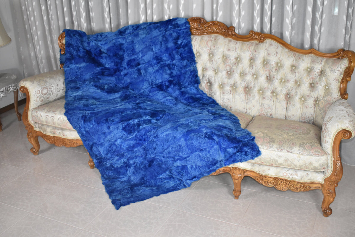 Shearling Fur Blanket Throw Cover | Sheapskin Fur bedspread | Sheepskin Fur Rug | luxury Fur Carpet