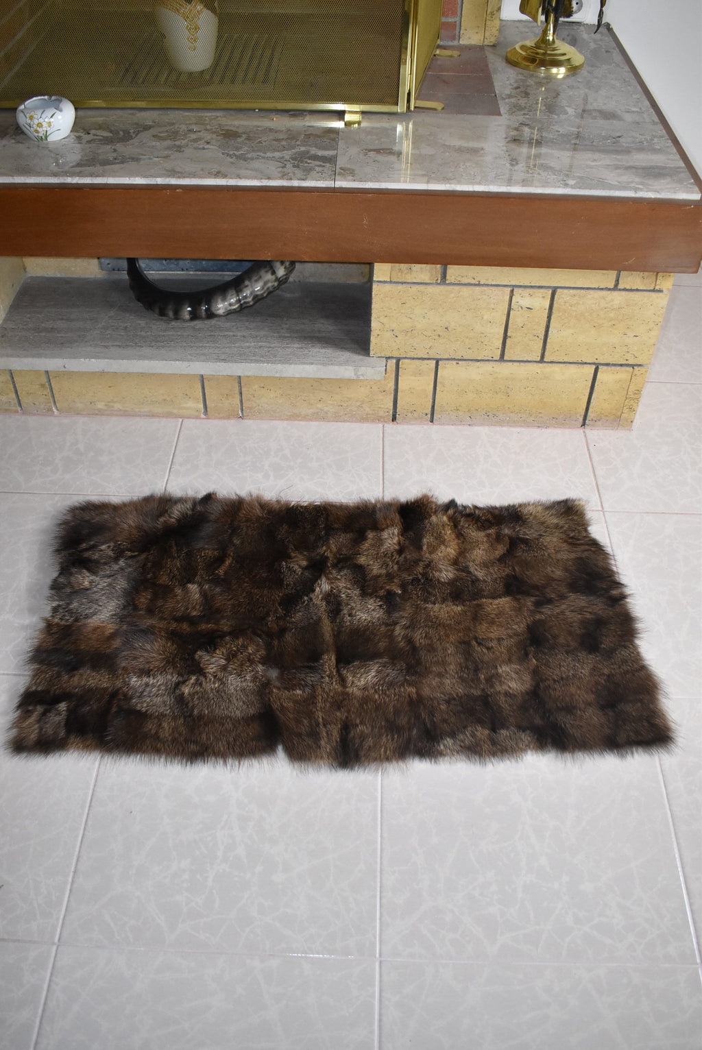 Fisher Fur Throw | Fur Armchair Cover | Natural Fur Chair Cover | Fisher Fur mats | Fur Blanket | Fluffy Fur Rug