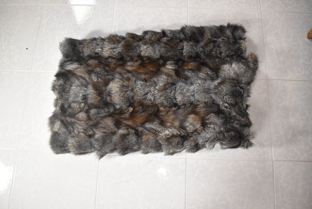 Fox Fur  Blanket , Fox Fur Throw , Crystal Fox Fur  Throw bedspread ,Fur Fox blanket throw , 100% HANDMADE , Home Decor