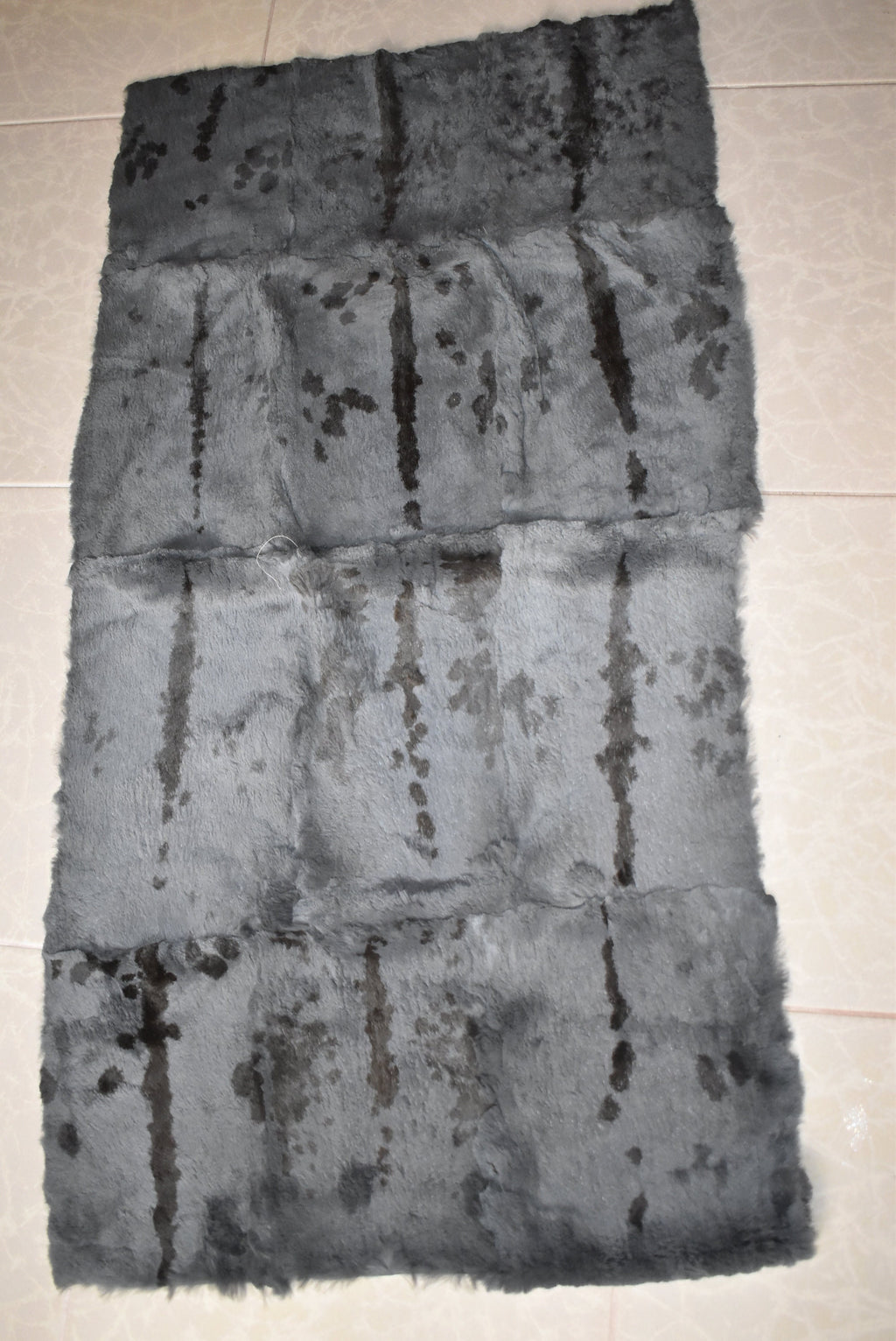 Rabbit Fur Blanket | Fur Armchair Cover  |  Sheared Rabbit Fur Throw | Natural Fur Chair Cover | Fluffy Fur Rug