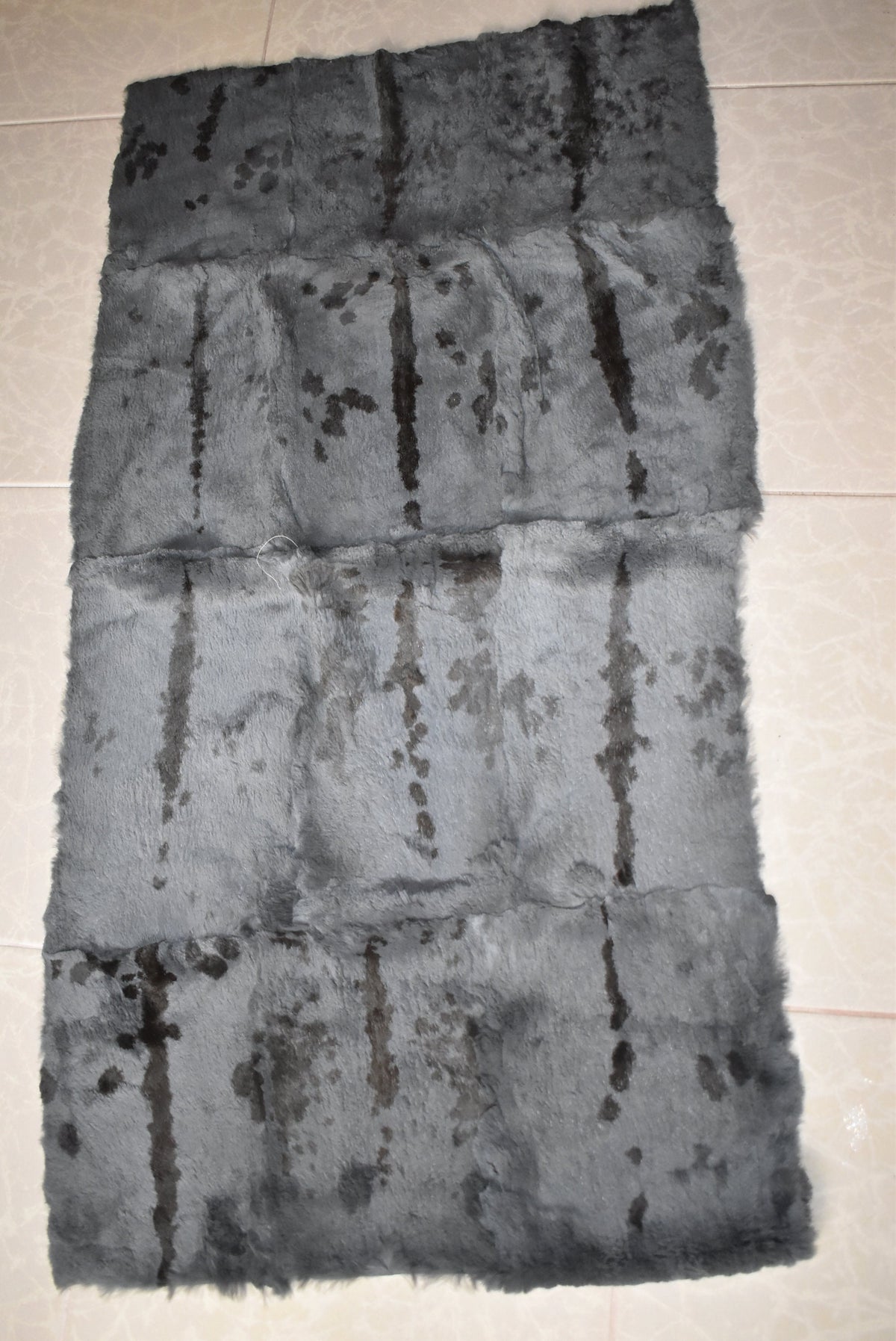Rabbit Fur Blanket | Fur Armchair Cover  |  Sheared Rabbit Fur Throw | Natural Fur Chair Cover | Fluffy Fur Rug