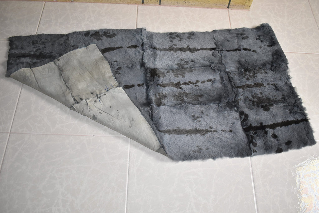 Rabbit Fur Blanket | Fur Armchair Cover  |  Sheared Rabbit Fur Throw | Natural Fur Chair Cover | Fluffy Fur Rug