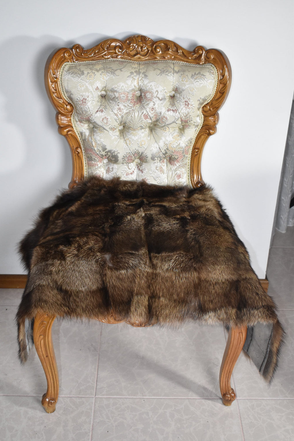 Fisher Fur Throw | Fur Armchair Cover | Natural Fur Chair Cover | Fisher Fur mats | Fur Blanket | Fluffy Fur Rug