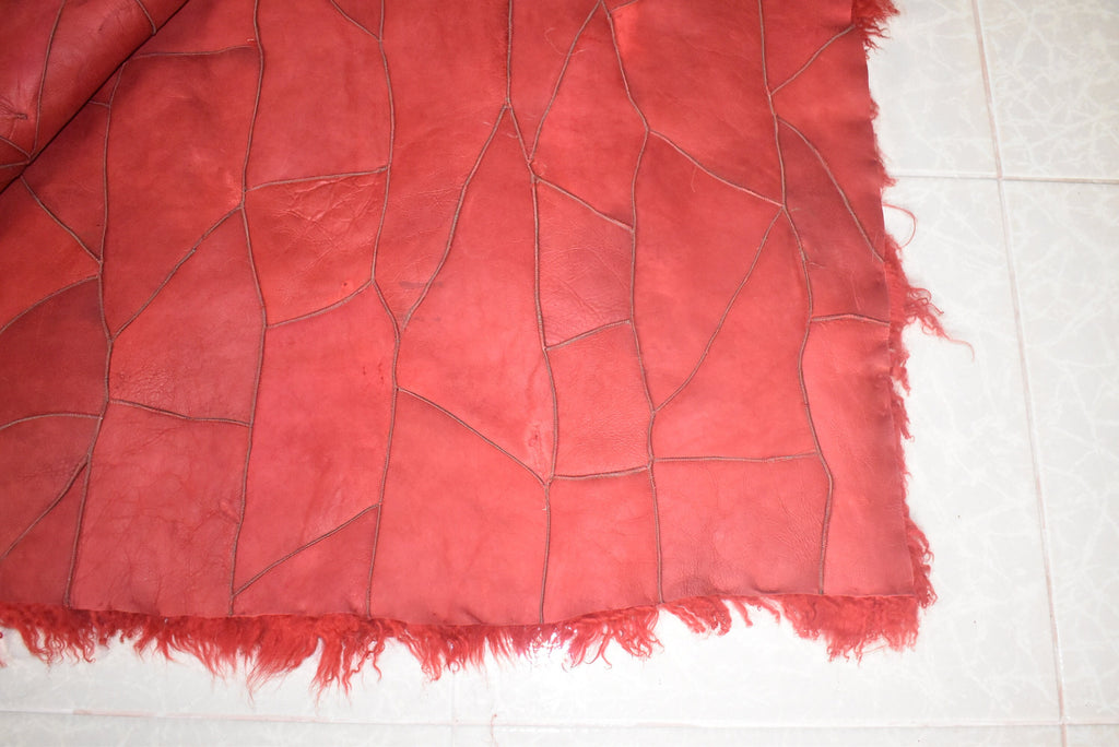 Genuine Sheepskin Fur Throw Blanket Rug | Red Sheepskin Fur Blanket Throw
