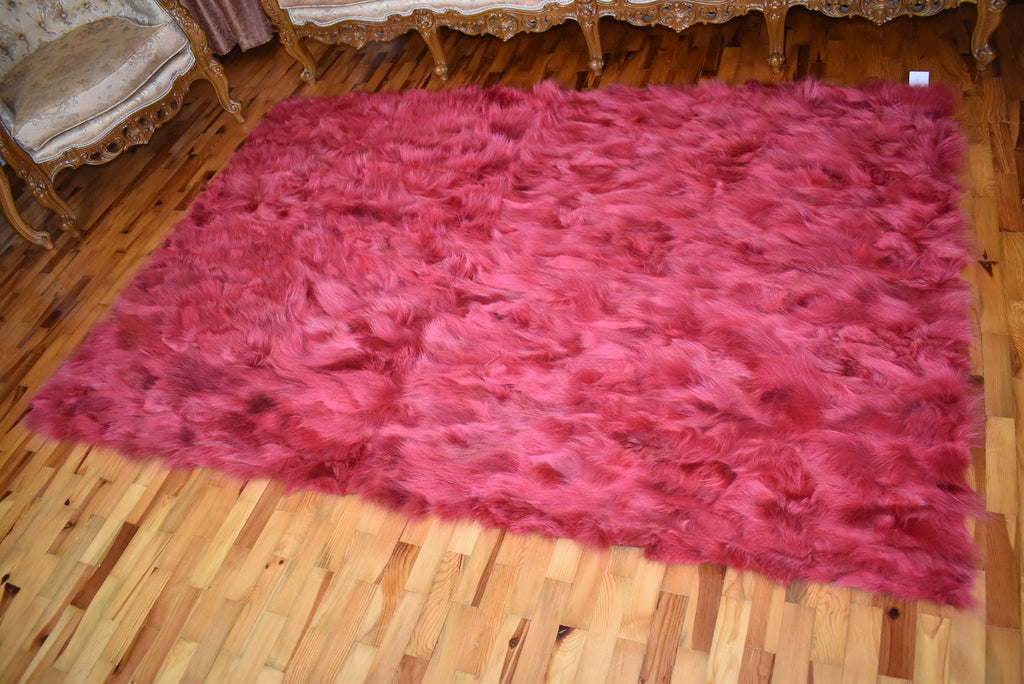 Luxurious Coyote fur Blanket | Red Coyote  Fur Throw | Warm Fur Blanket | Luxury Sofa Cover | Fur Throw For yout bedroom