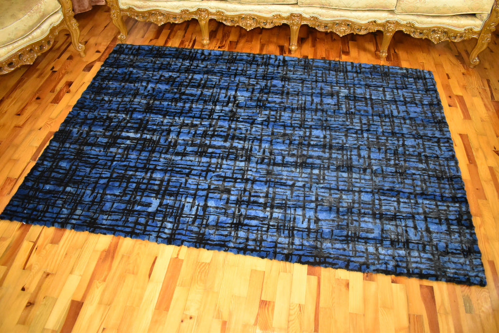 Luxurious Mink fur Blanket | Blue Fur Sofa Throw | Warm Mink Fur Blanket | Luxury Sofa Cover | Fur Throw For yout bedroom
