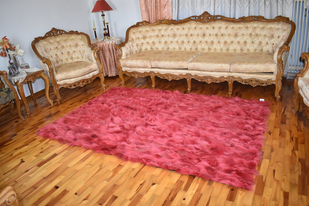Luxurious Coyote fur Blanket | Red Coyote  Fur Throw | Warm Fur Blanket | Luxury Sofa Cover | Fur Throw For yout bedroom