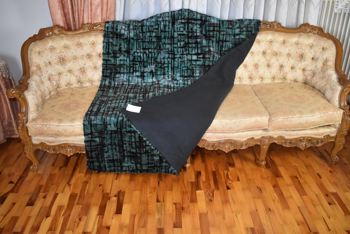 Fur Sofa Cover |Mink Fur  Blanket Green Color | LUXURY  Fur Sofa Throw | Warm Mink Fur Blanket | Mink Fur Carpet | Gift For Her