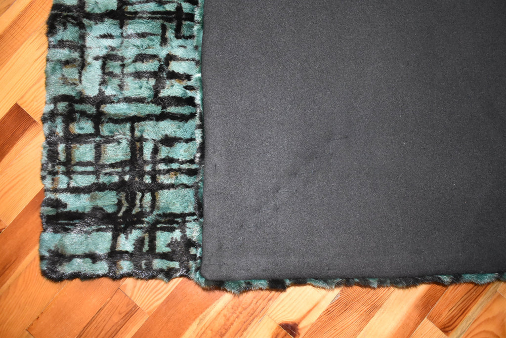 Fur Sofa Cover |Mink Fur  Blanket Green Color | LUXURY  Fur Sofa Throw | Warm Mink Fur Blanket | Mink Fur Carpet | Gift For Her