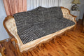 Mink fur blanket Black and White Color | Fur Sofa Cover | luxury fur Carpet | Mink Fur Throw