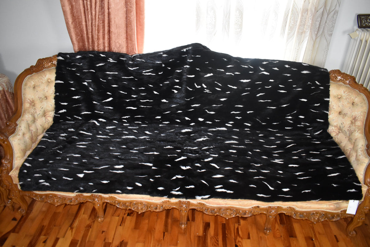 Blanket of  Mink Fur   | Throw made of fur |  Fur Sofa Cover | luxury fur Carpet | Luxury Mink Fur Carpet