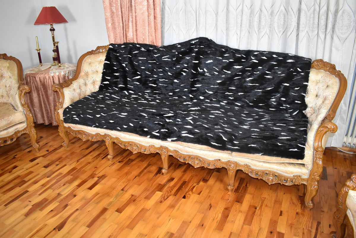 Blanket of  Mink Fur   | Throw made of fur |  Fur Sofa Cover | luxury fur Carpet | Luxury Mink Fur Carpet