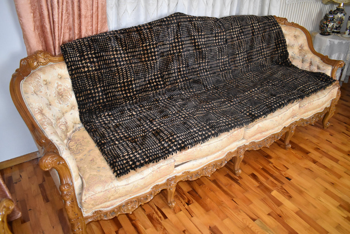Fur Sofa Cover | Mink Fur  Blanket ir a Rare  Color | LUXURY  Fur Sofa Throw | Warm Mink Fur Blanket | Mink Fur Carpet | Gift For Her