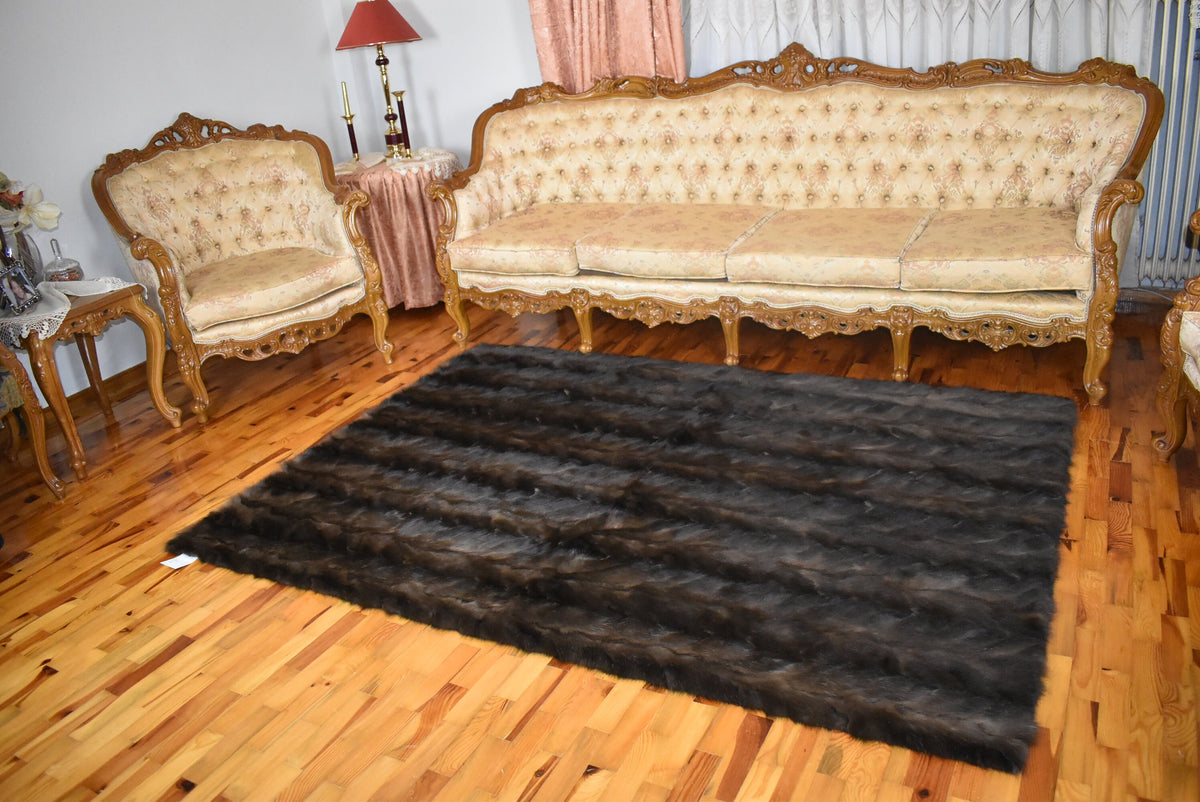 Real Sable Fur Blanket | Sable Fur  Throw Top Quality |The Most  LUXURY  Fur Sofa Throw | Barguzin Fur Blanket | Real Sable Area Rug