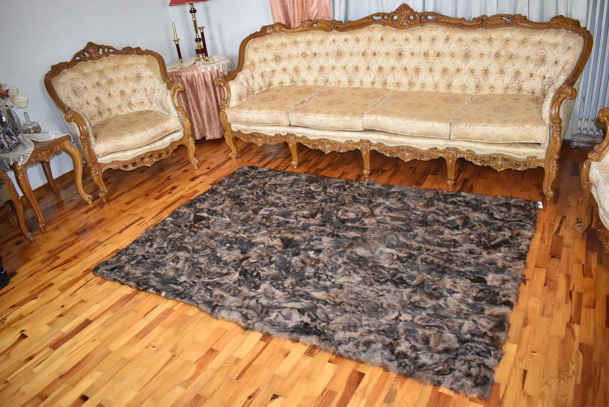 Fur Blanket | LUXURY  Fur Sofa Throw | Goat Fur Skin  Blanket | Kid Skin Fur Carpet | Gift For Her