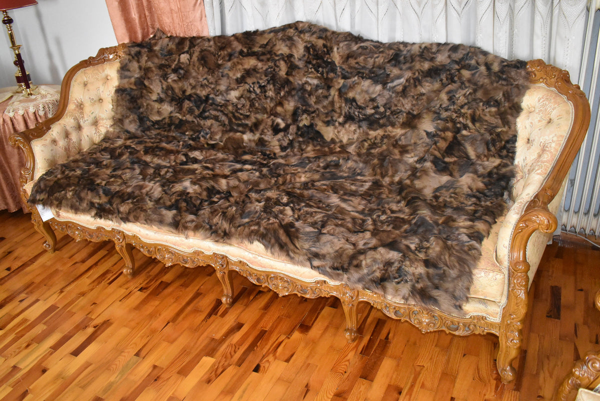 Fur Blanket | LUXURY  Fur Sofa Throw | Goat Fur Skin  Blanket | Kid Skin Fur Carpet | Gift For Her