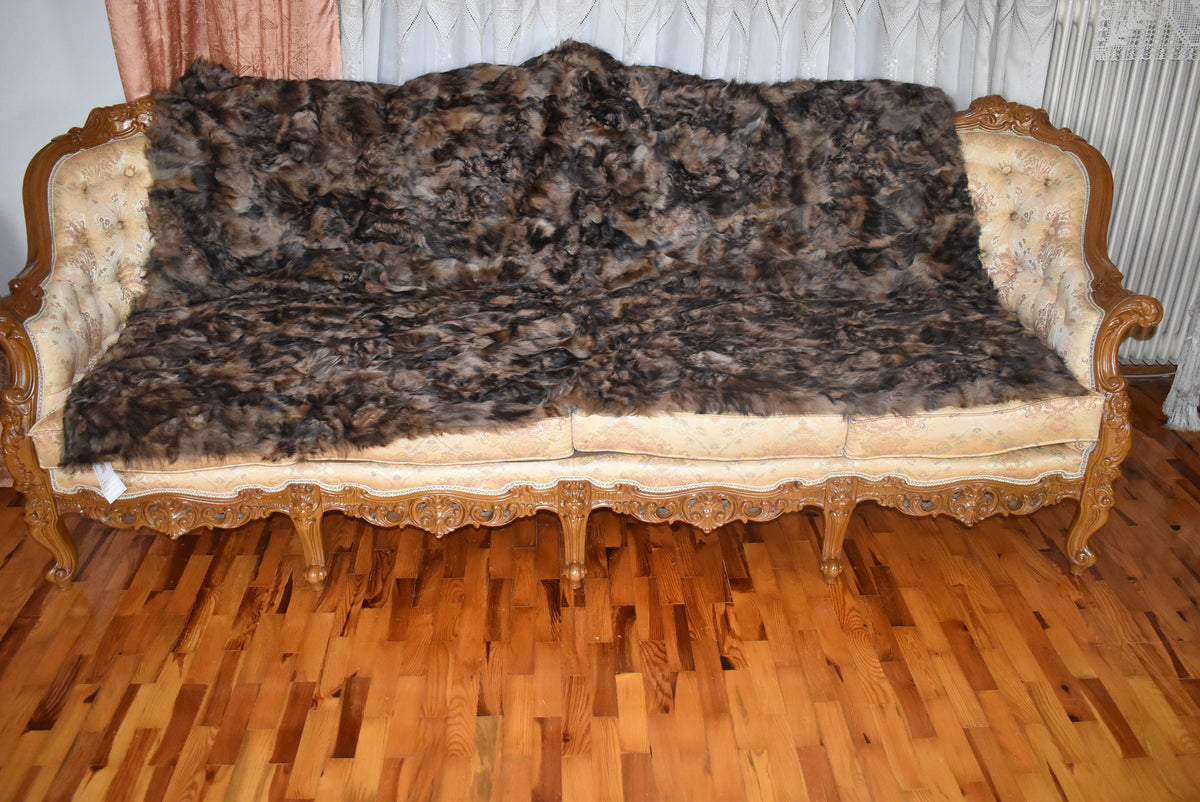 Fur Blanket | LUXURY  Fur Sofa Throw | Goat Fur Skin  Blanket | Kid Skin Fur Carpet | Gift For Her