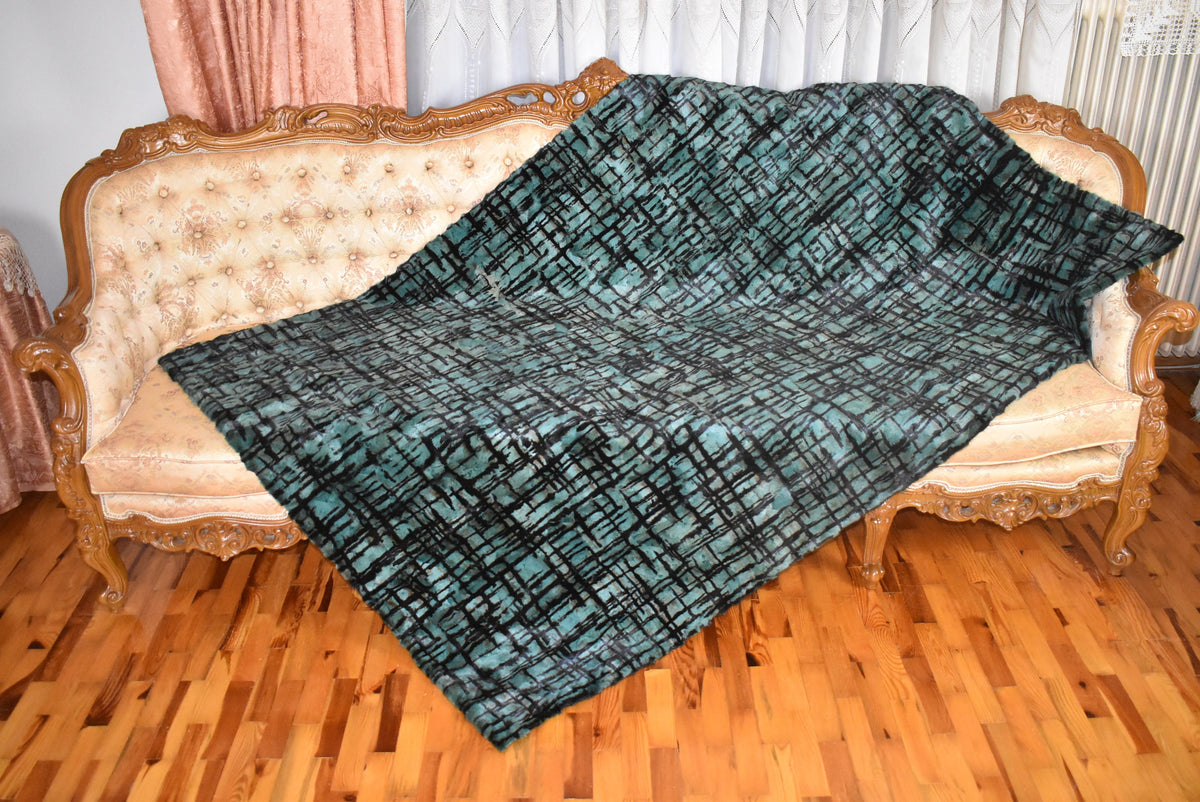 Fur Sofa Cover |Mink Fur  Blanket Green Color | LUXURY  Fur Sofa Throw | Warm Mink Fur Blanket | Mink Fur Carpet | Gift For Her