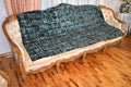 Fur Sofa Cover |Mink Fur  Blanket Green Color | LUXURY  Fur Sofa Throw | Warm Mink Fur Blanket | Mink Fur Carpet | Gift For Her