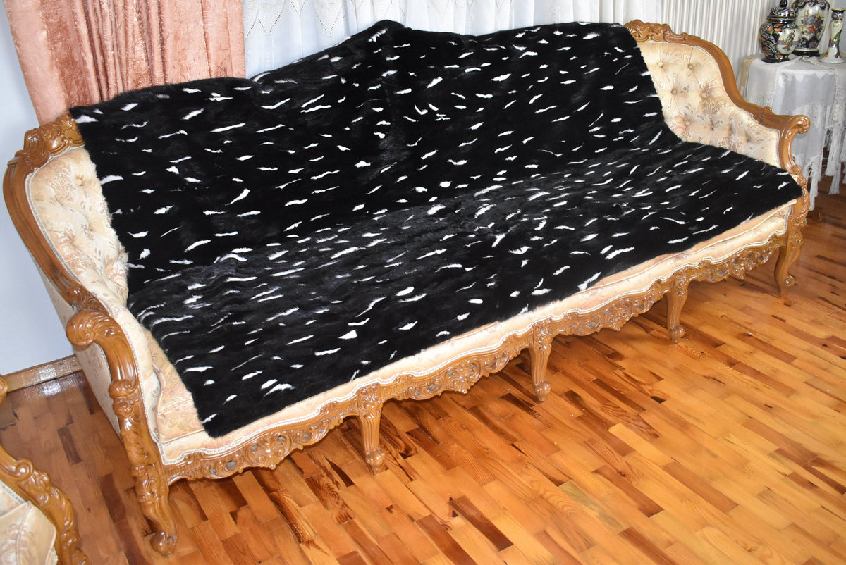 Blanket of  Mink Fur   | Throw made of fur |  Fur Sofa Cover | luxury fur Carpet | Luxury Mink Fur Carpet