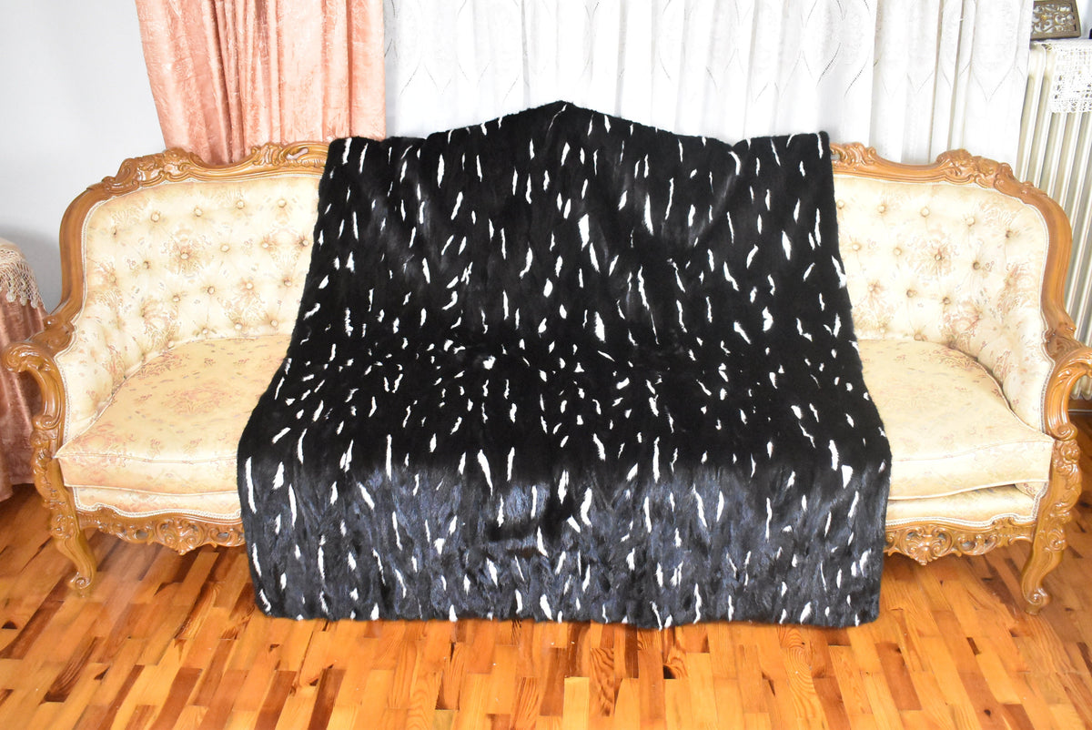 Blanket of  Mink Fur   | Throw made of fur |  Fur Sofa Cover | luxury fur Carpet | Luxury Mink Fur Carpet
