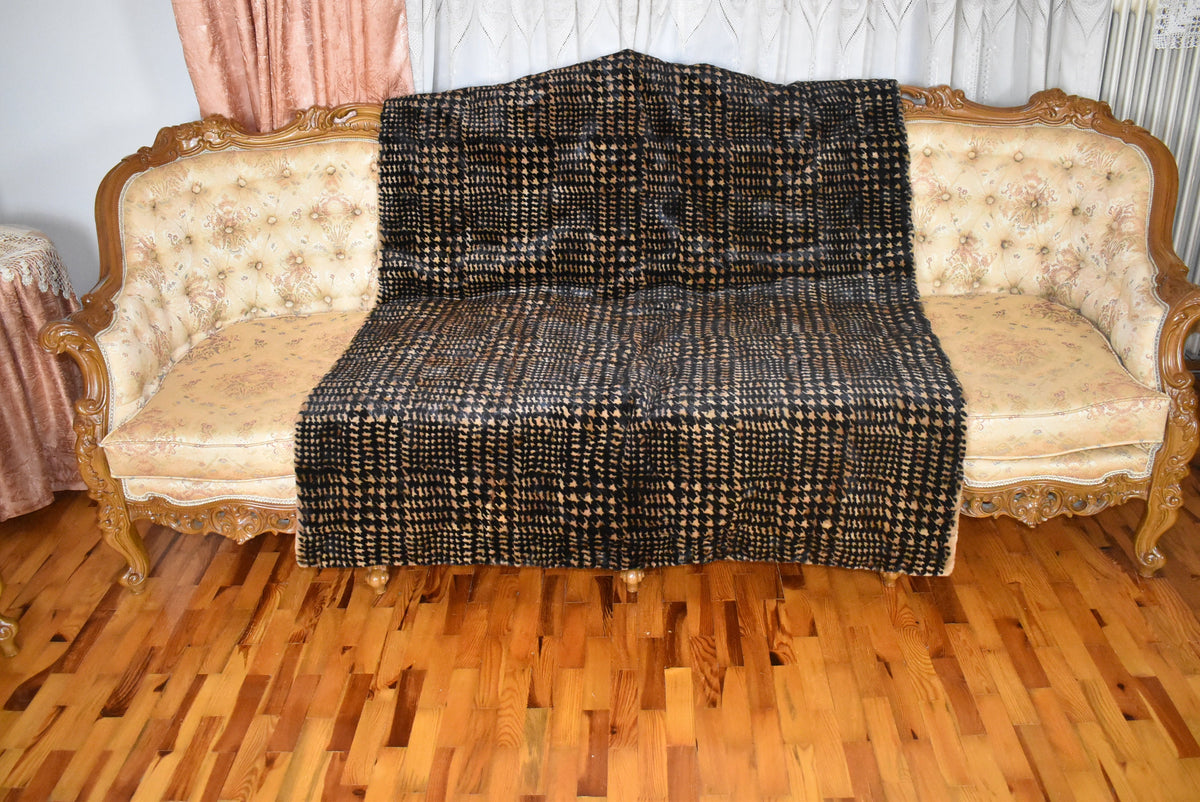 Fur Sofa Cover | Mink Fur  Blanket ir a Rare  Color | LUXURY  Fur Sofa Throw | Warm Mink Fur Blanket | Mink Fur Carpet | Gift For Her