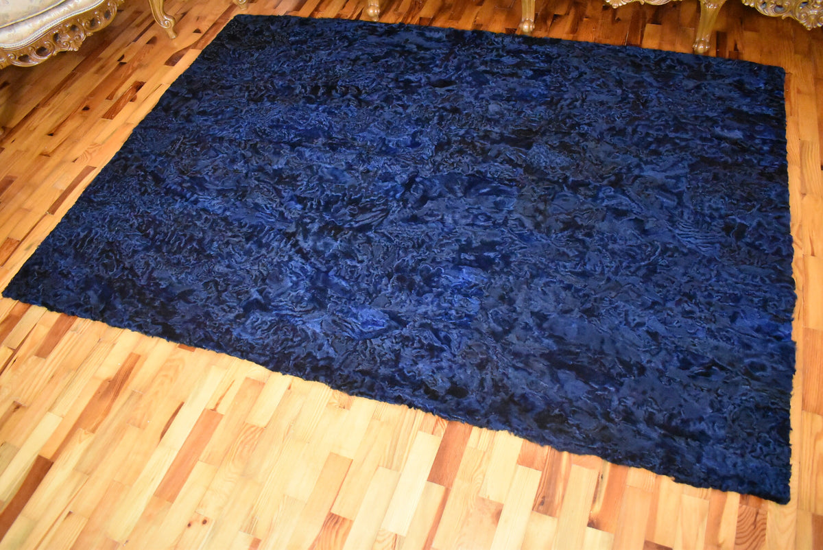 Persian Lamb Fur Blanket: Luxury Sofa Throw, Swakara Fur Carpet (51 X 72 Inches)