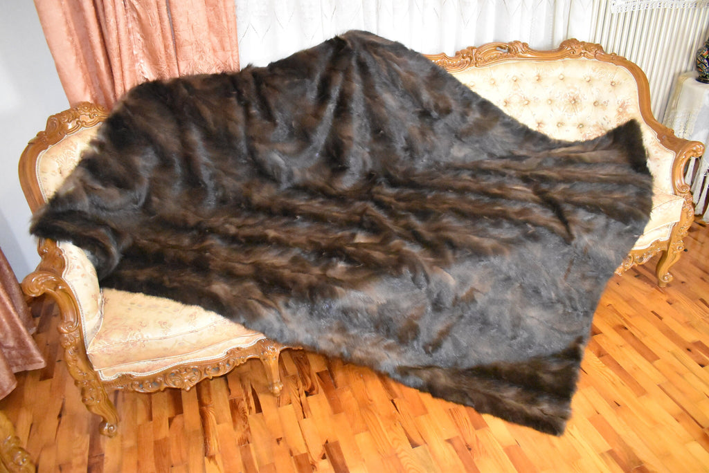 Real Sable Fur Blanket | Sable Fur  Throw Top Quality |The Most  LUXURY  Fur Sofa Throw | Barguzin Fur Blanket | Real Sable Area Rug