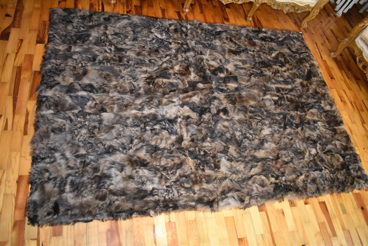 Fur Blanket | LUXURY  Fur Sofa Throw | Goat Fur Skin  Blanket | Kid Skin Fur Carpet | Gift For Her
