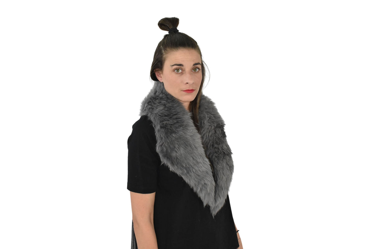 Fur Collar / Detachable Sheepskin Fur Collar / Fur Scarf for Winter Coat / Real Fur Collar