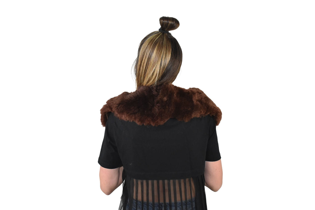 Handmade Sheepskin Fur Collar: Detachable Winter Coat Scarf