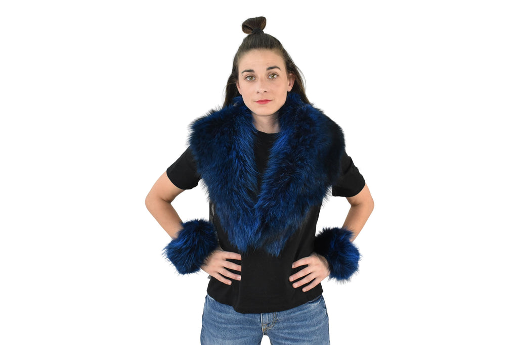 Fox Fur Collar And Cuffs  / Detachable Fox Fur Collar, Fur Cuffs for winter coat /Set of Collar and Cuffs / Christmas Gift