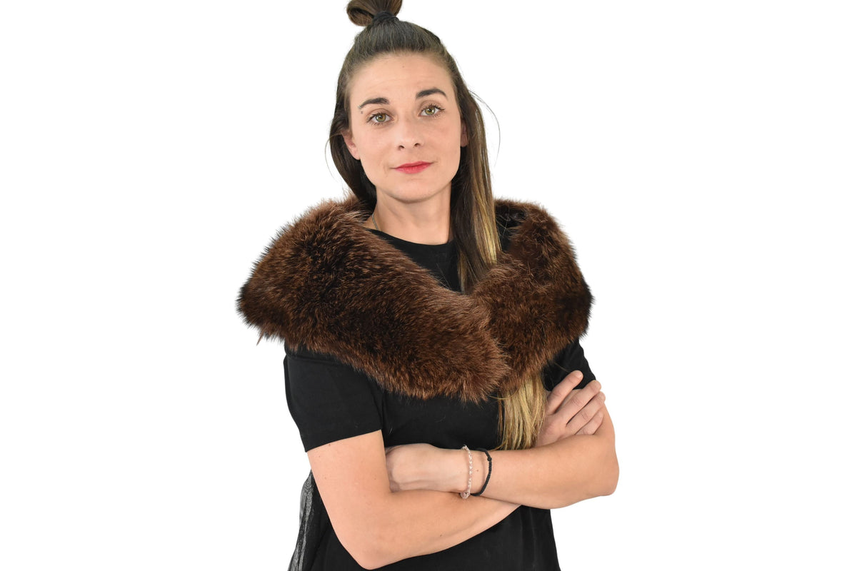 Natural Fur Collar / Detachable Fur Fox Collar  / Collar For Coats And Jackets / Luxury Gift For Her