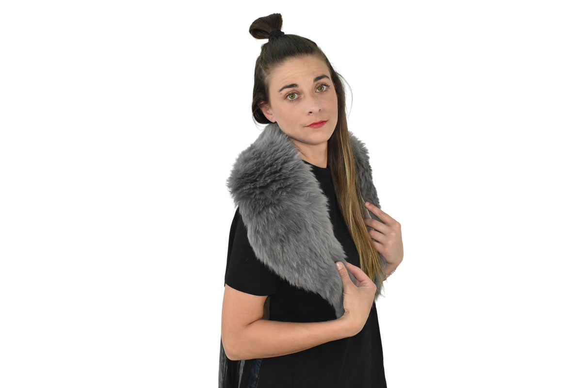 Fur Collar / Detachable Sheepskin Fur Collar / Fur Scarf for Winter Coat / Real Fur Collar