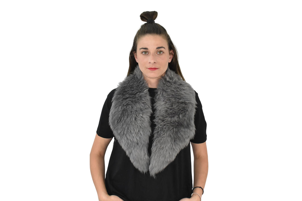 Fur Collar / Detachable Sheepskin Fur Collar / Fur Scarf for Winter Coat / Real Fur Collar