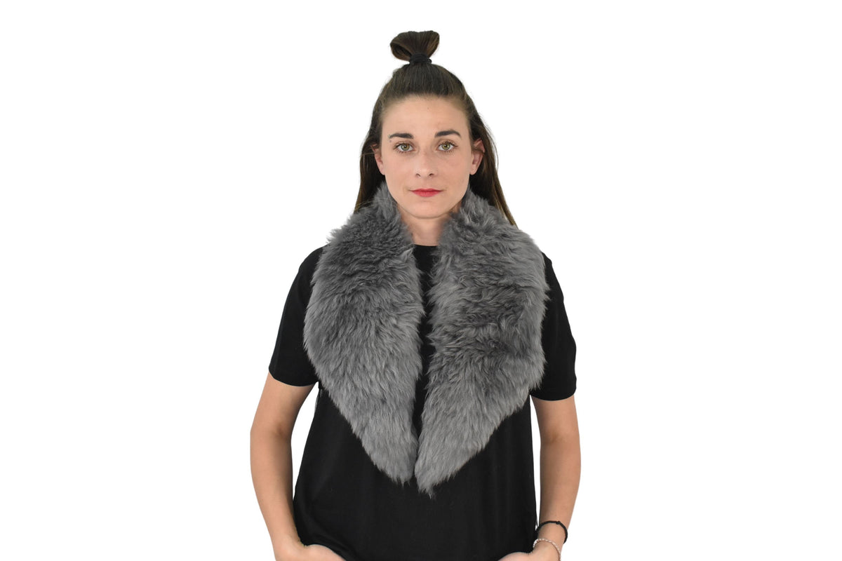 Fur Collar / Detachable Sheepskin Fur Collar / Fur Scarf for Winter Coat / Real Fur Collar