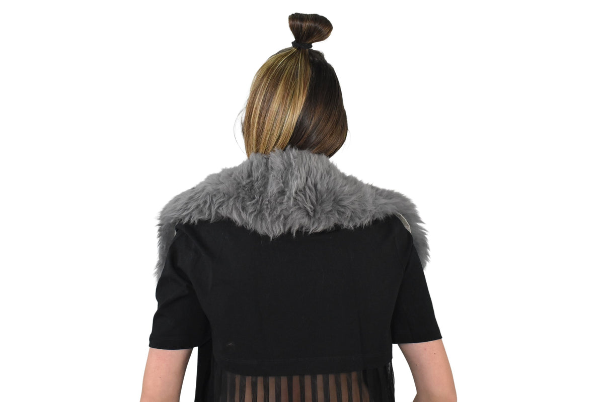 Fur Collar / Detachable Sheepskin Fur Collar / Fur Scarf for Winter Coat / Real Fur Collar