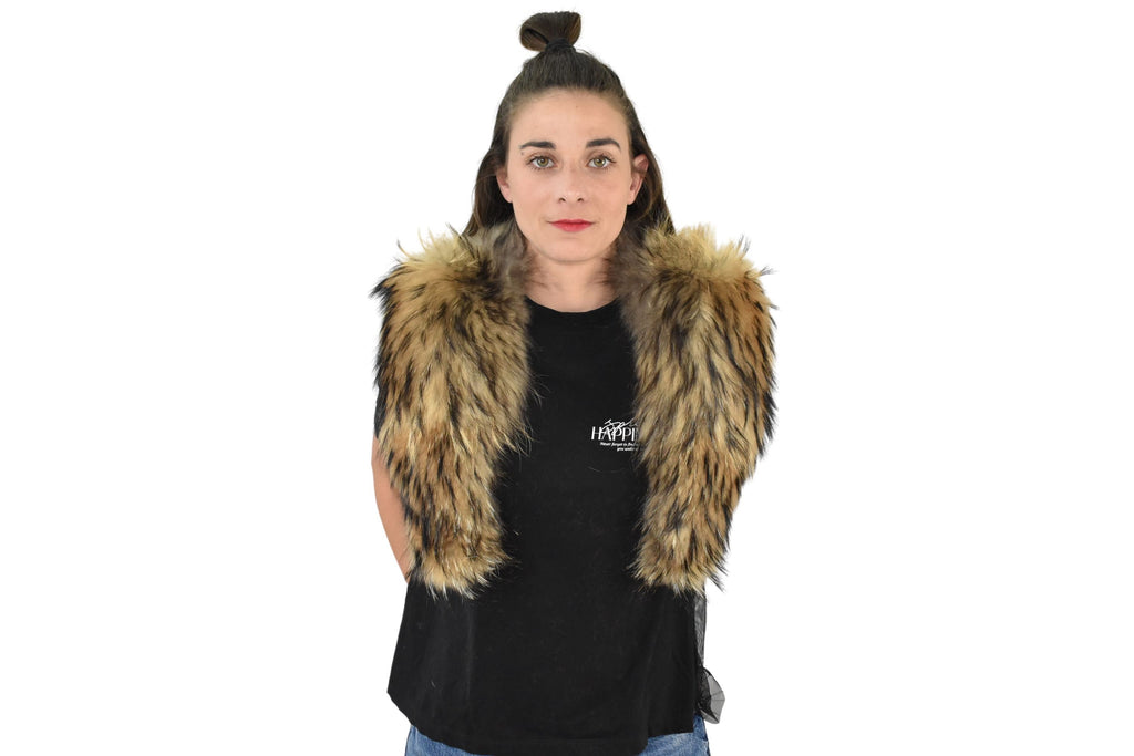 Fur Collar / Fin Raccoon Fur Collar / Coat Collar / Natural Fur Collar / Gift For Her / Top Quality Fur