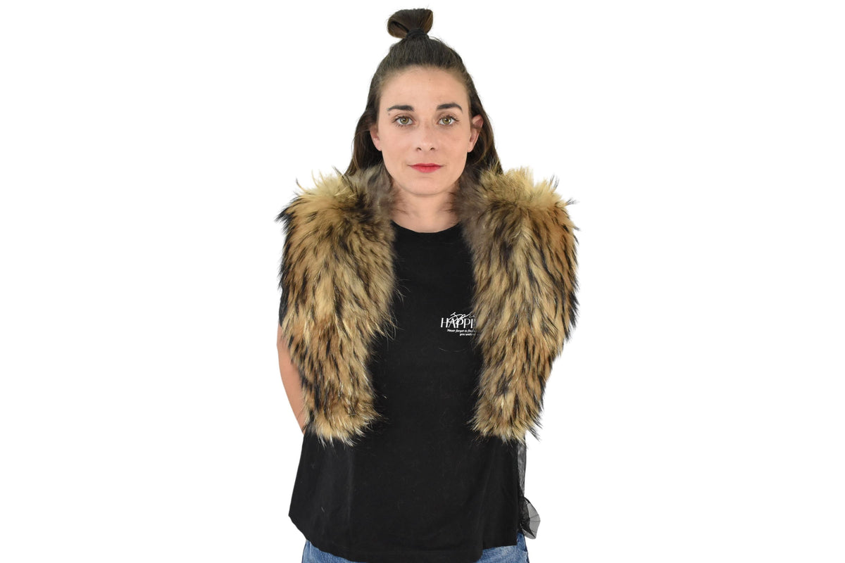 Fur Collar / Fin Raccoon Fur Collar / Coat Collar / Natural Fur Collar / Gift For Her / Top Quality Fur