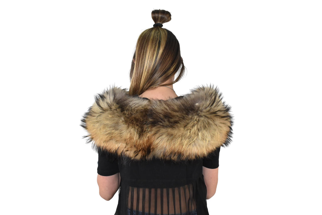 Fur Collar / Fin Raccoon Fur Collar / Coat Collar / Natural Fur Collar / Gift For Her / Top Quality Fur