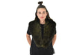 Beautiful Fox Fur Collar / Natural Dark Green Fur Collar / Detachable Fur Collar / Gift For Her / Luxury fur Collar