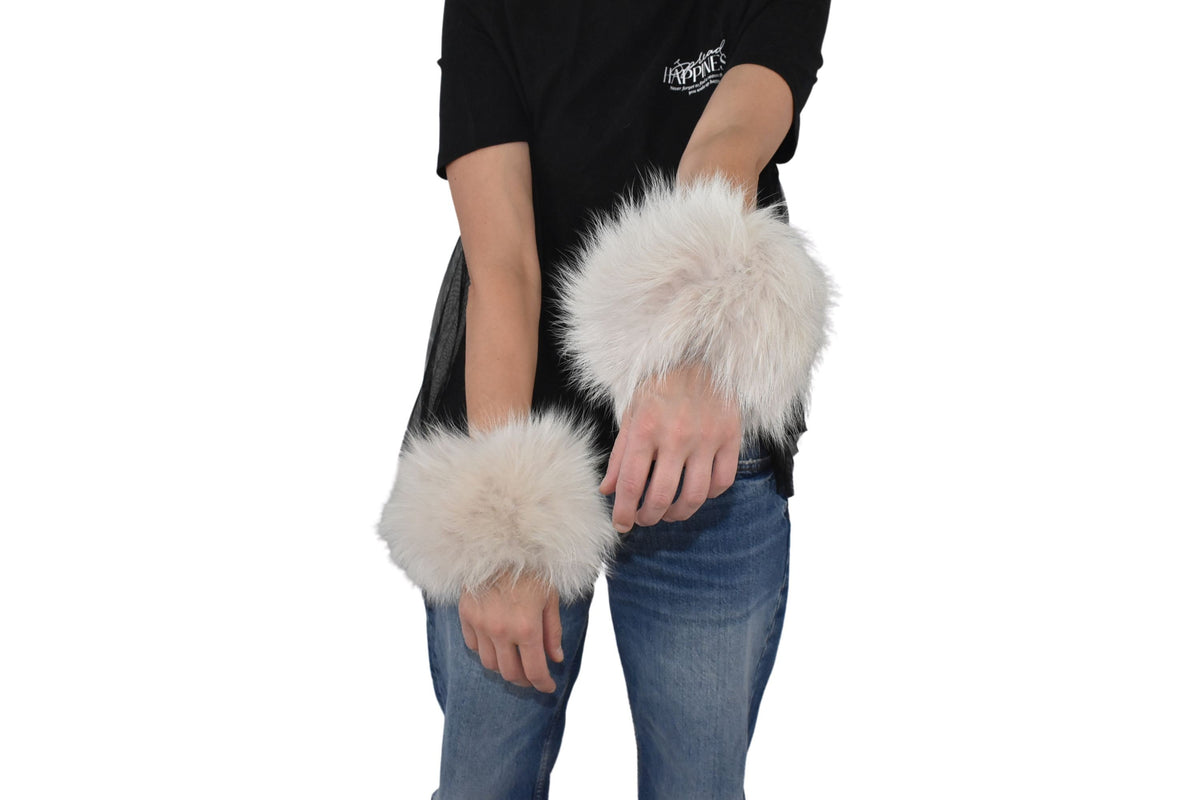 Fur Cuffs For Sleeves | Detachable Fur Cuffs | Fox Fur Cuffs | Fur Cuff Coat | Fur Accessories for Coat